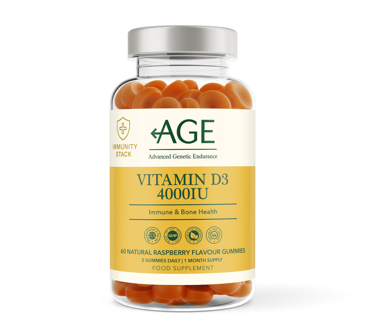 Vitamin D3 4000iu • 60 Gummies (Orange)