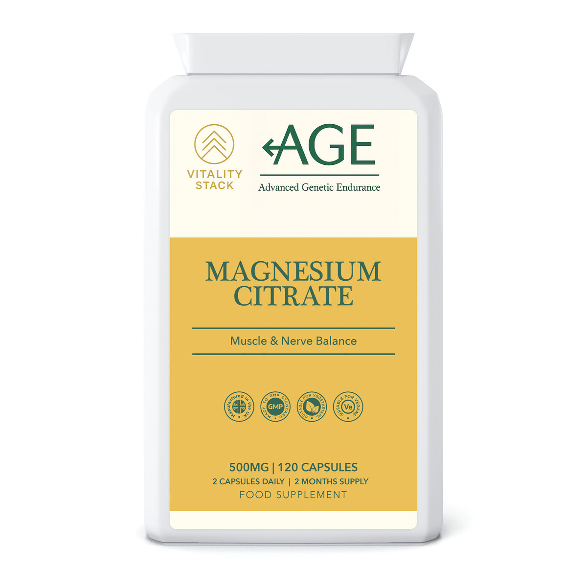 Magnesium Citrate 500mg • 120 Capsules